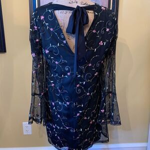 BCBGenerations Lace Dress Embroidered flowers